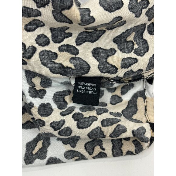 Style Envy Leopard Shirt Women's Medium Tie Hem Button Down Blouse Top - Picture 9 of 9